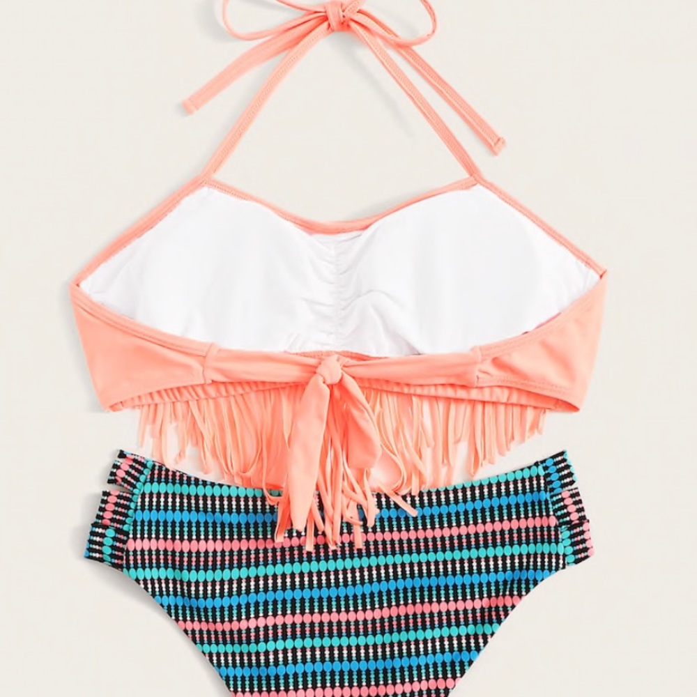 Fringe Halter Top bikini set - Picture 2 of 7